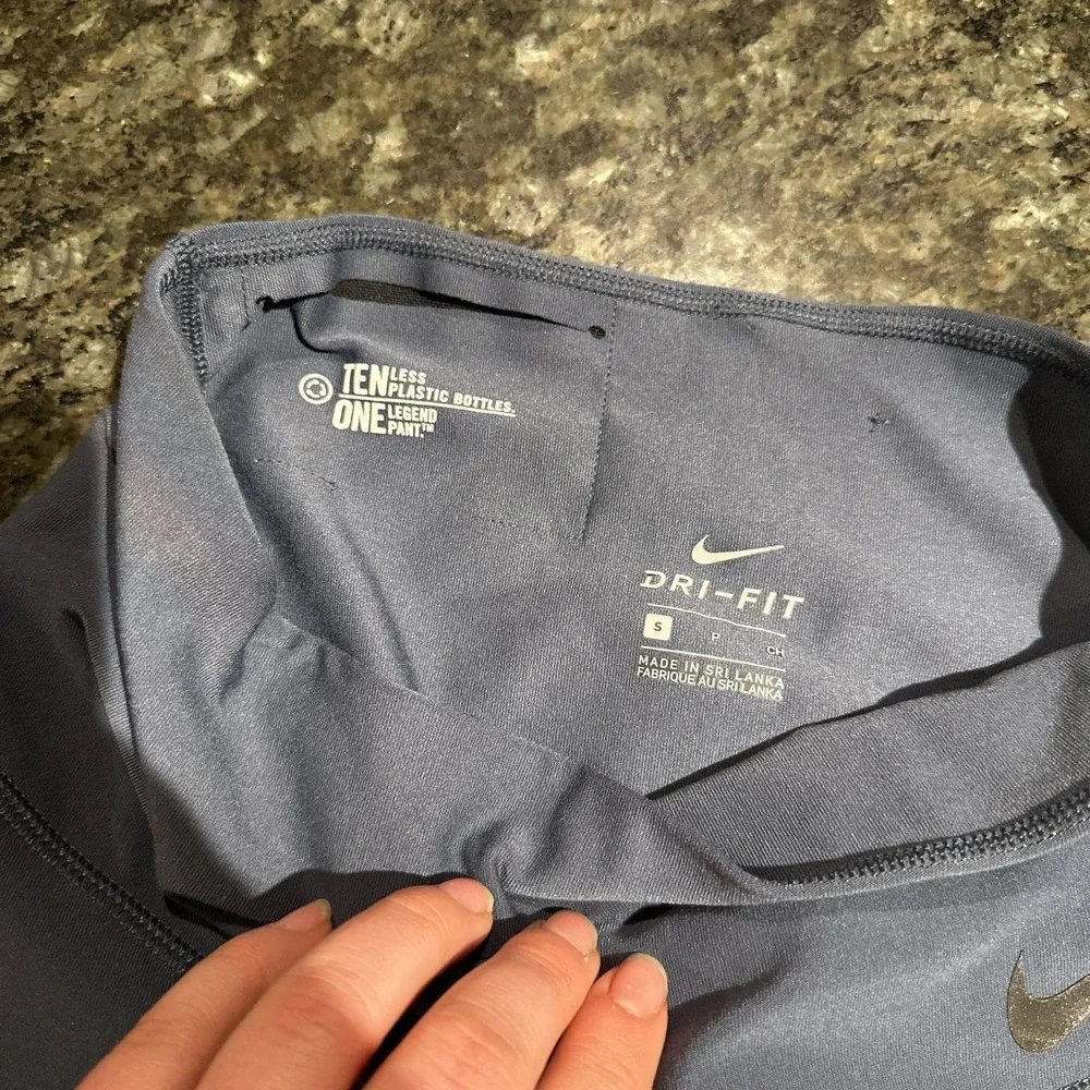 Nike Compression Leggings Womens Small- Dry Pro Training Iron‎ Blue